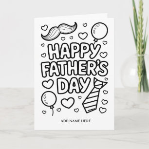 DIY colouring folded fathers day card
