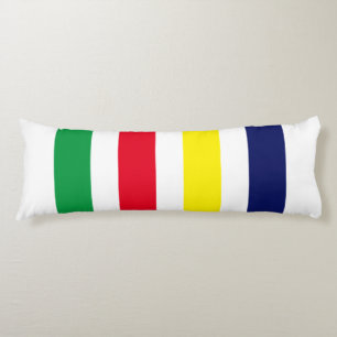 DIY Colours 4 Stripe Red Blue Yellow Green White Body Cushion