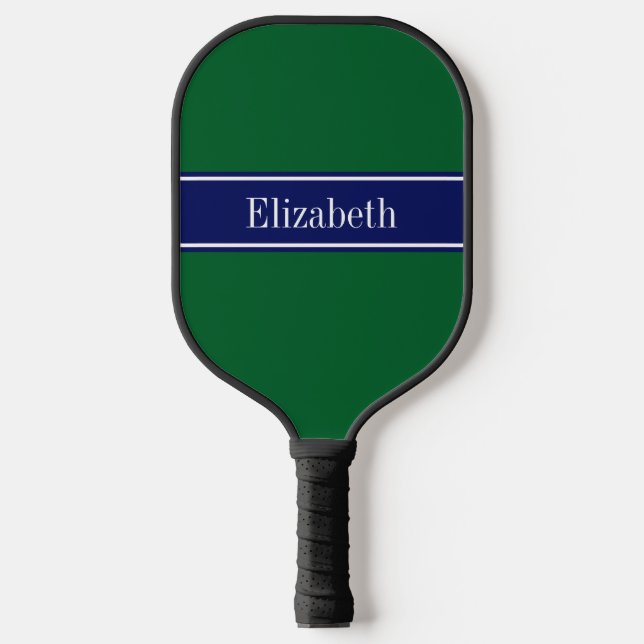 DIY Colours Blue Ribbon Forest Green BG S Pickleball Paddle (Front)