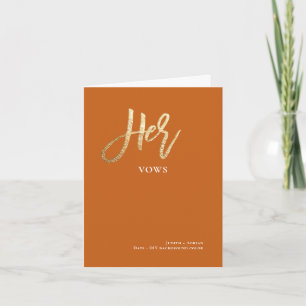 DIY Colours Chic Faux Gold Her Vows Card