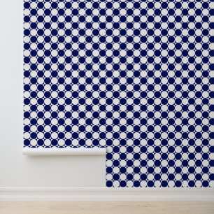 DIY Colours Circle in Square #2 Blue White Wallpaper