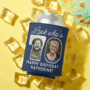 DIY Colours • Look Who's 70 Birthday Party 2 Photo Can Cooler