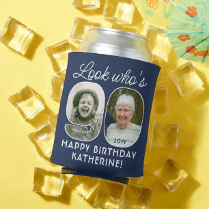 DIY Colours • Look Who's 90 Birthday Party 2 Photo Can Cooler