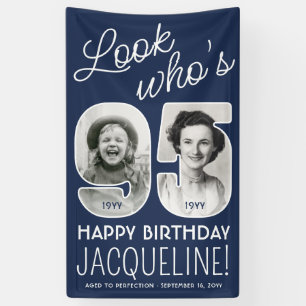 DIY Colours • Look Who's 95 Birthday Party 2 Photo Banner