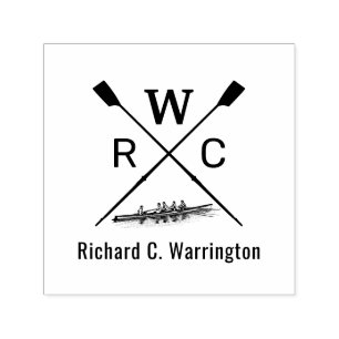 DIY Colours Men Rowing Crew Blades Boat Initial Nm Self-inking Stamp