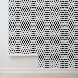 DIY Colours Moroccan Quatrefoil #4 SM Black White Wallpaper