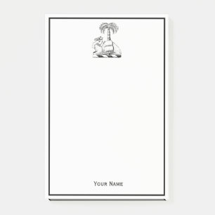 DIY Colours Preppy Heraldic Camel Palm Tree Post-it Notes