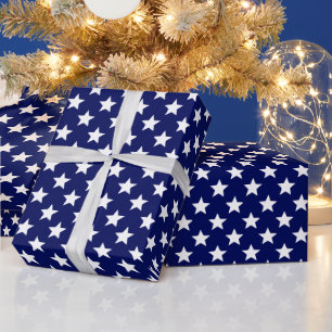 DIY Colours Stars Large SV Blue White Wrapping Paper