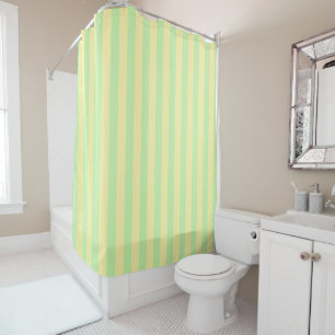 DIY Colours Vertical Stripe NL #0 Celery Green Ylo Shower Curtain