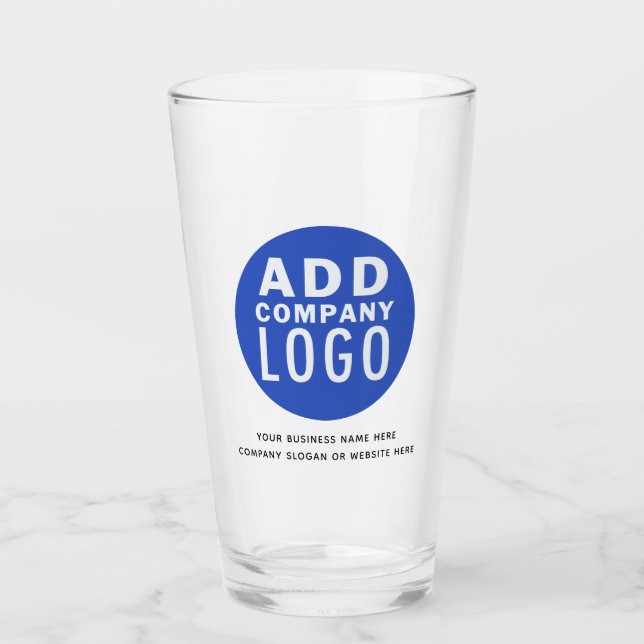 DIY Company Logo and Brand Name Beer Glass (Front)
