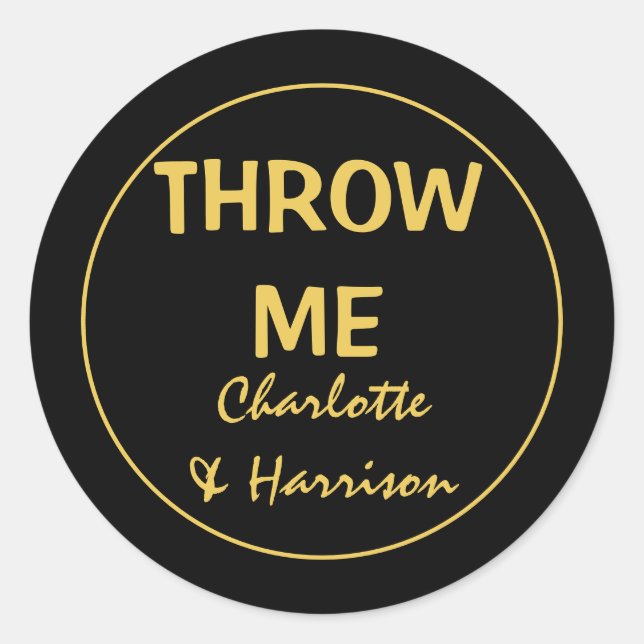 DIY Confetti Personalised  Wedding Classic Round Sticker (Front)