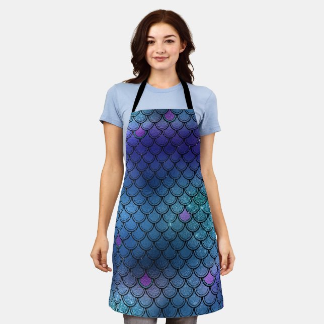 DIY Create Your Own Mermaid Glitter Mum Girlfriend Apron (Worn)