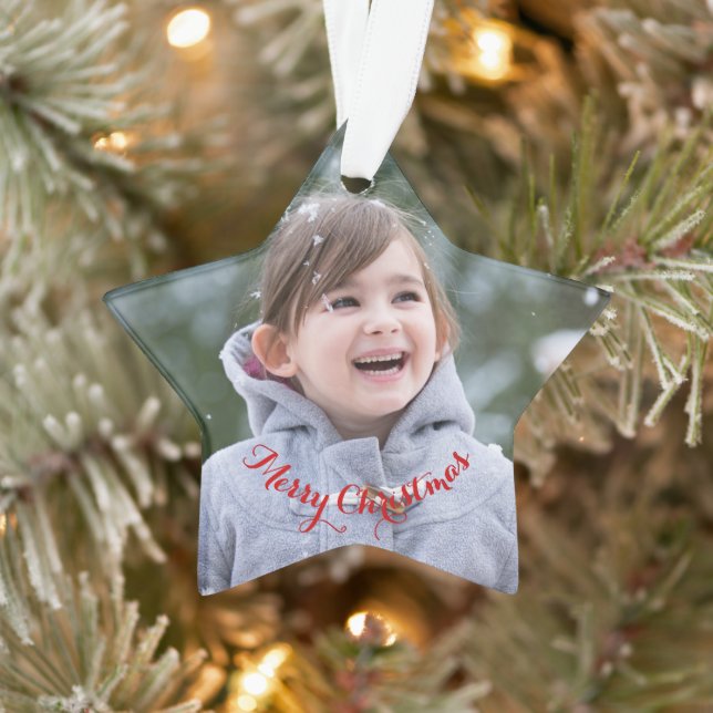 DIY Create Your Own Photo Star Christmas Holiday Ornament (Tree)