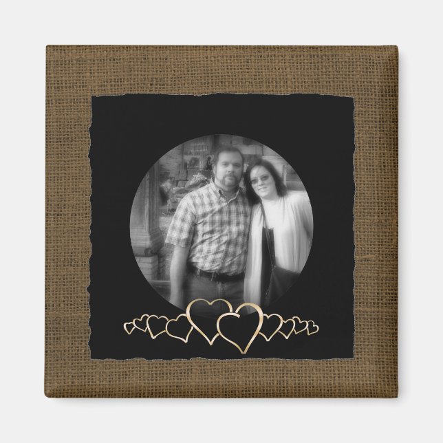 DIY Create Your Own | Rustic Personalised Photo Magnet (Front)