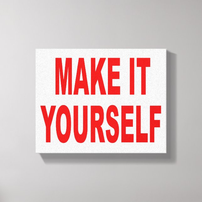 DIY Create Your Own Wrapped Canvas Artwork (Front)