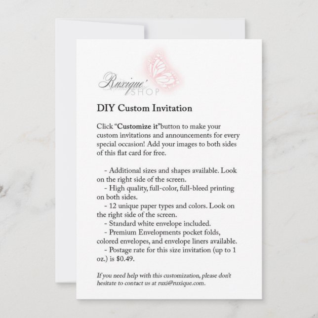 DIY Custom 5x7 Invitation Printable (Front)