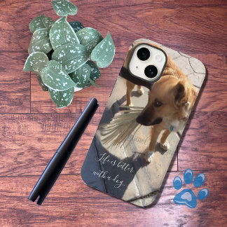 DIY custom dog photo with quote phone case