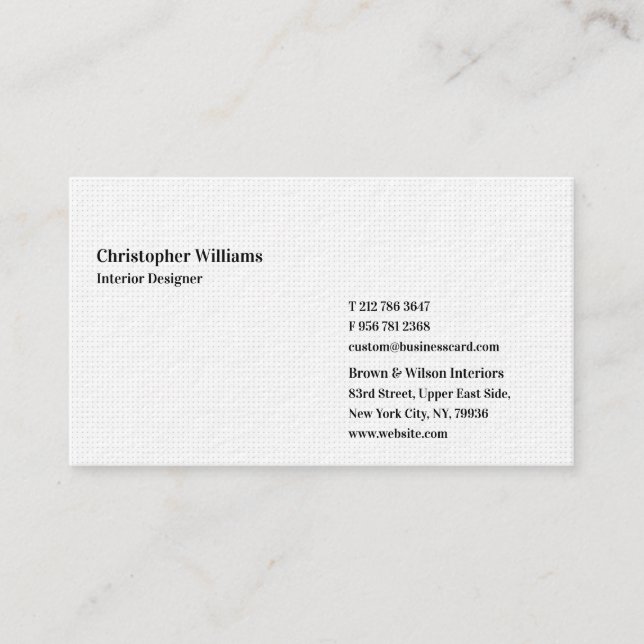 DIY Custom Modern Professional Premium Thick White Business Card (Front)
