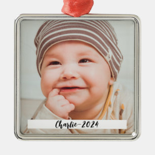 DIY Custom Photo and Text Christmas Metal Tree Decoration