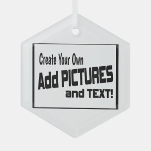 DIY Custom Photo Christmas Glass Tree Decoration