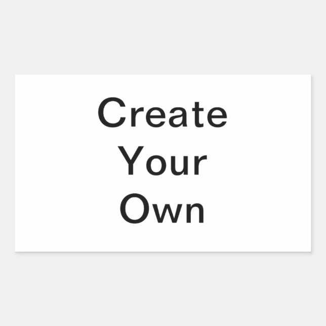 DIY Custom Zazzle Gift Item You Design Yourself Rectangular Sticker (Front)