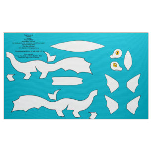 DIY Cut and Sew Koi Dragon Plushie - Platinum Ogon Fabric