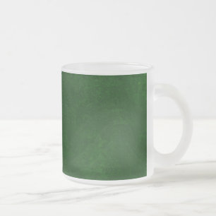 DIY Dark Green Background Custom Home Gift Idea Frosted Glass Coffee Mug