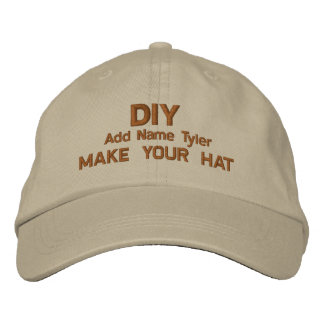 DIY Design Your Own Khaki  Custom Gift H020 Embroidered Hat