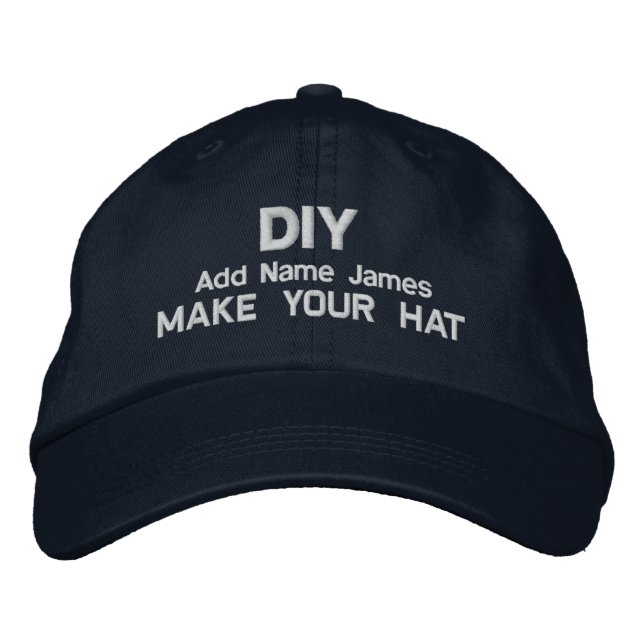 DIY Design Your Own Navy Custom Gift H023 Embroidered Hat (Front)