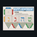 DIY Dreidel Happy Hanukkah Greeting Card<br><div class="desc">DIY Dreidel Happy Hanukkah Greeting Card - Presenting this fantastic Happy Hanukkah card that transforms into the traditional Dreidel game. Designed in the spirit of Hanukkah, all you need is a pair of scissors and glue and you are ready to go. This crafty card is sure to provide so much...</div>