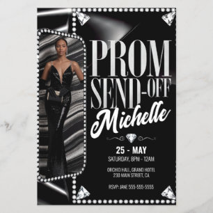 DIY Elegant Prom Send Off Photo Graduation Flyer