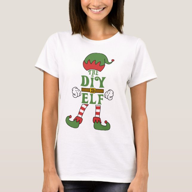 Diy Elf Christmas Family Matching Outfits T-Shirt (Front)