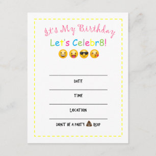 DIY Emoji Birthday Invitation