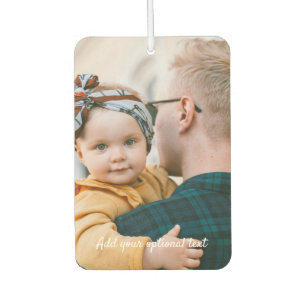 DIY Family Photo and Text Portrait Rectangle Car Air Freshener