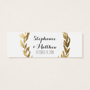 DIY Favour Tags Gold Leaf Faux Laurel Olive Wreath
