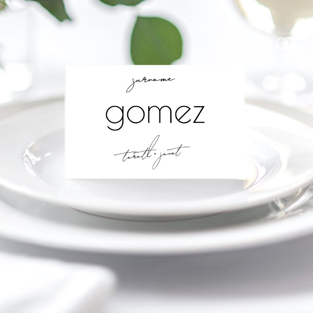 DIY Folded Black White Wedding Place Cards (Creator Uploaded)