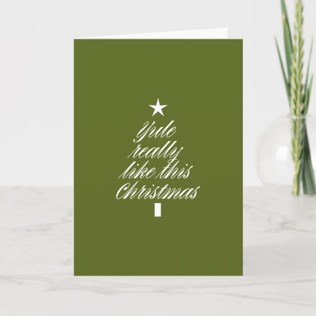 DIY Gift Card Placement Christmas "Yule" Card (Front)