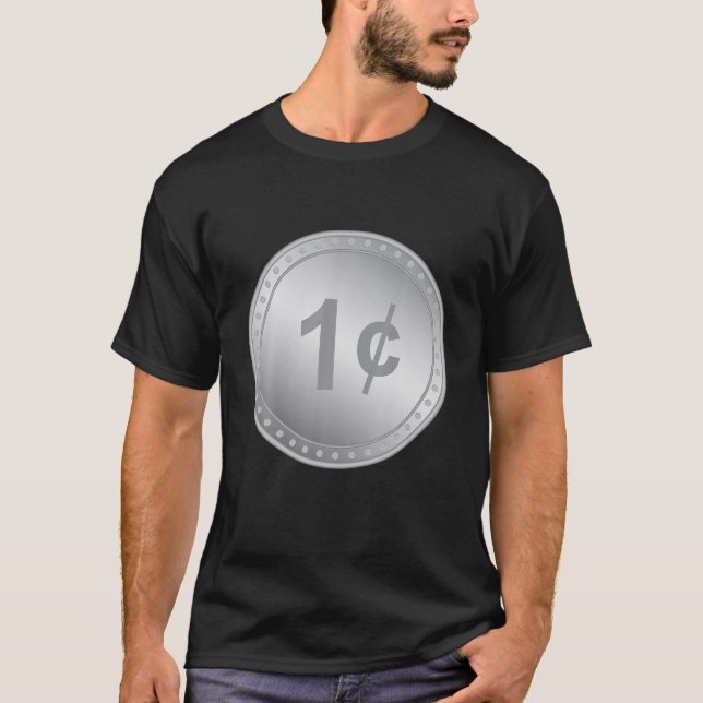 DIY Gumball Machine One Cent Coin Penny Halloween T-Shirt (Front)
