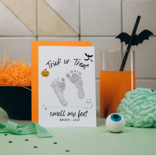 DIY Halloween Footprint Sign Baby’s First Newborn