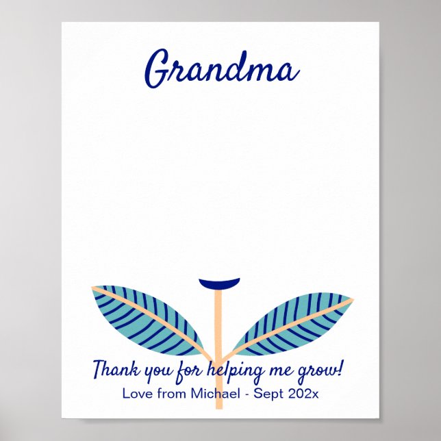 DIY Handprint Thank You Template Poster (Front)