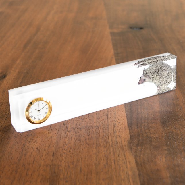 DIY Hedgehog nameplate (Side)