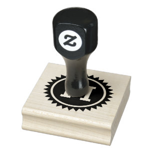 DIY Initial Badge Label Seal Rubber Stamp