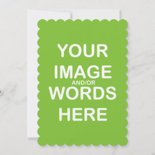 DIY - Invitations / RSVP 5X7 Scalloped