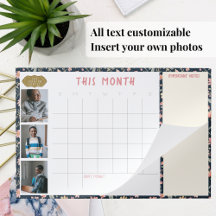 DIY Large 2-in-1 Family Photos Desk Wall Calendar