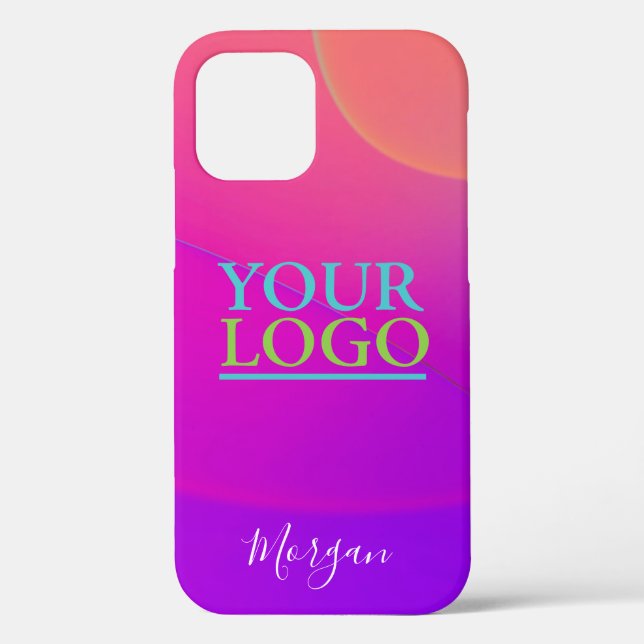 DIY Logo, Art Photo Curved Colour Shapes Name Whit Case-Mate iPhone Case (Back)