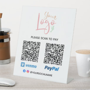 DIY Logo Scan to Pay Pedestal Sign