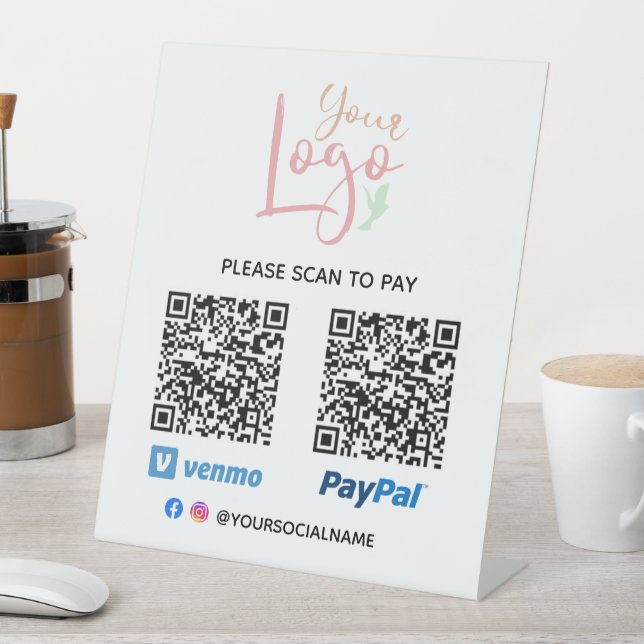 DIY Logo Scan to Pay Pedestal Sign (In SItu)