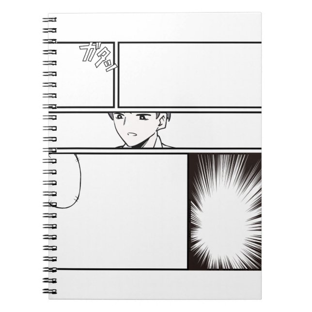  DIY Manga Comic Strip – Blank Panel with Japanes Notebook (Front)
