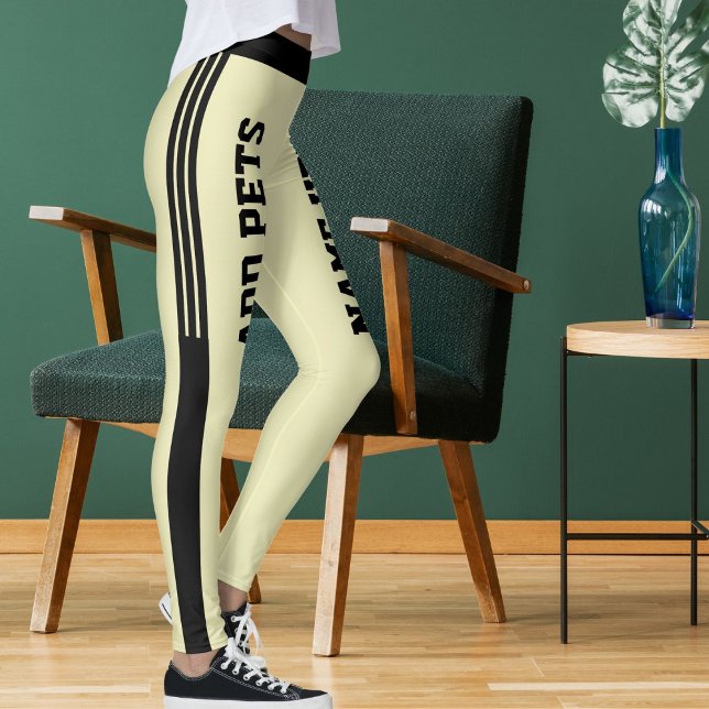 DIY Modern Animal Lover Pet Friends Cat Mom Cream Leggings (Creator Uploaded)