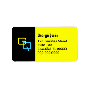 DIY Monogram ~ 18 Address Labels 1 1/4" x 2 3/8